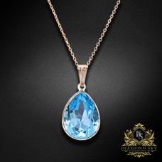 Kulons "Kristāla Lāse II (Aquamarine Blue)" ar Swarovski™ kristāliem