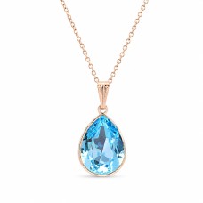 Кулон «Кристальная Капля II (Aquamarine Blue)» с кристаллами Swarovski™