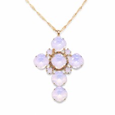 Кулон «Гламур (Rose Water Opal)» с кристаллами Swarovski®