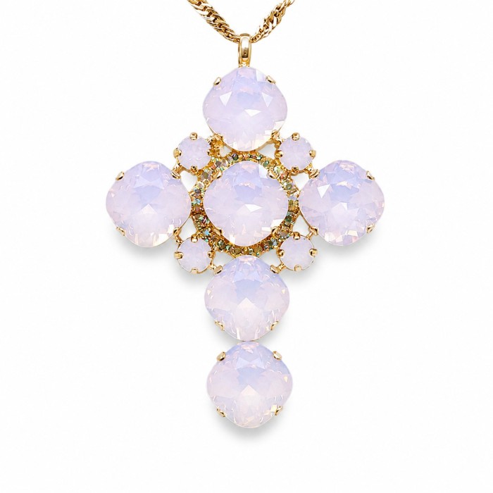 Kulons „Glamour (Rose Water Opal)“ ar Swarovski® kristāliem