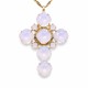 Kulons „Glamour (Rose Water Opal)“ ar Swarovski® kristāliem