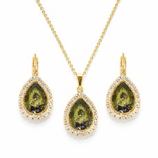 Komplekts sievietēm „Debesu Piliens (Gold Patina)“ ar Swarovski® kristāliem
