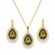 Komplekts sievietēm „Debesu Piliens (Gold Patina)“ ar Swarovski® kristāliem