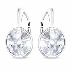 Sudraba auskari „Klaris“ ar Swarovski™ kristāliem
