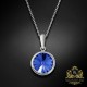 Sudraba kulons "Klaris (Sapphire)" ar Swarovski™ kristāliem