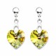 Sudraba auskari „Iemīlējusies Sirds II (Aurora Borealis)“ ar Swarovski® kristāliem