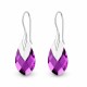 Sudraba auskari „Baroks II (Amethyst Light Chrome)“ ar Swarovski® kristāliem