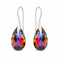 Sudraba auskari „Baroka (Volcano)“ ar Swarovski™ kristāliem