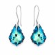 Sudraba komplekts „Baroka IV (Bermuda Blue)“ ar Swarovski® kristāliem