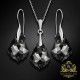 Sudraba komplekts "Baroka IV (Silver Night)" ar Swarovski™ kristāliem