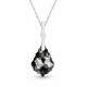 Sudraba komplekts sievietēm „Baroks IV (Silver Night)“ ar Swarovski® kristāliem