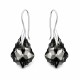 Sudraba komplekts sievietēm „Baroks IV (Silver Night)“ ar Swarovski® kristāliem