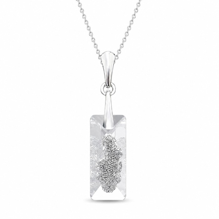 Sudraba komplekts sievietēm „Augošais Kristāls II“ ar Swarovski® kristāliem