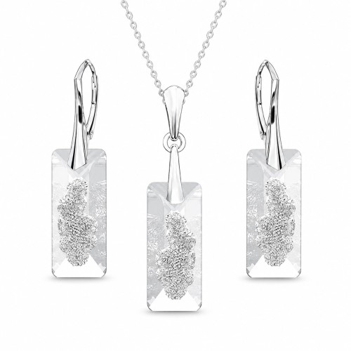 Sidabrinis papuošalų rinkinys moterims „Growing Crystal II“