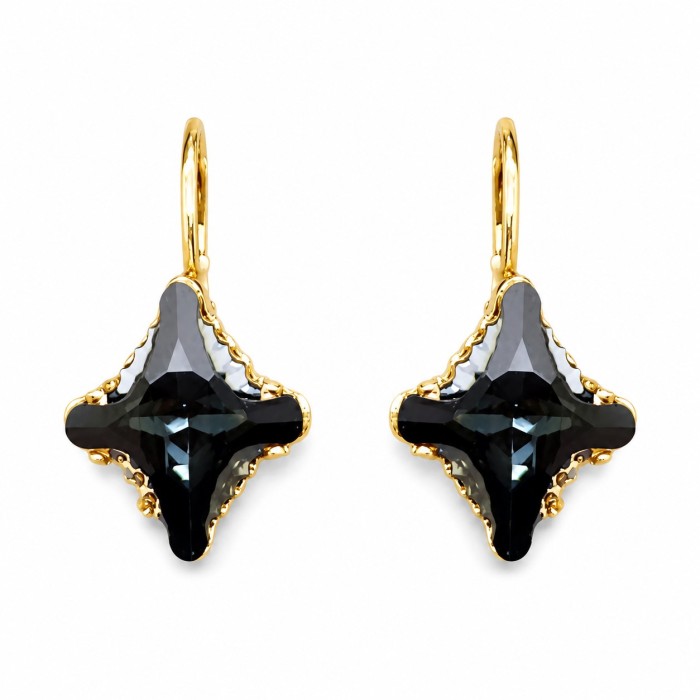 Komplekts sievietēm „Kristāla Rombs II (Graphite Lite Chrome)“ ar Swarovski® kristāliem