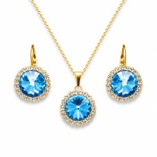 Komplekts sievietēm „Clarice (Aquamarine Blue)“ ar Swarovski® kristāliem
