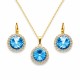 Komplekts sievietēm „Clarice (Aquamarine Blue)“ ar Swarovski® kristāliem