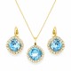Komplekts „Apžilbinošs Spīdums III (Aqua)“ ar Swarovski® kristāliem