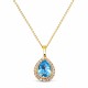 Komplekts „Debesu Piliens (Aquamarine Blue)“ ar Swarovski® kristāliem