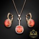 Komplekts "Klaris VII (Light Coral)" ar Swarovski™ kristāliem