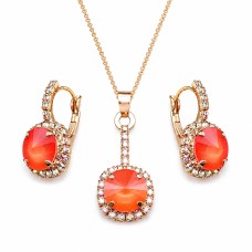Komplekts sievietēm „Clarice VII (Light Coral)“ ar Swarovski® kristāliem