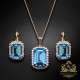 Komplekts "Lurdes (Aquamarine)" ar Swarovski™ kristāliem