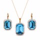 Komplekts sievietēm „Lourdes (Aquamarine)“ ar Swarovski® kristāliem