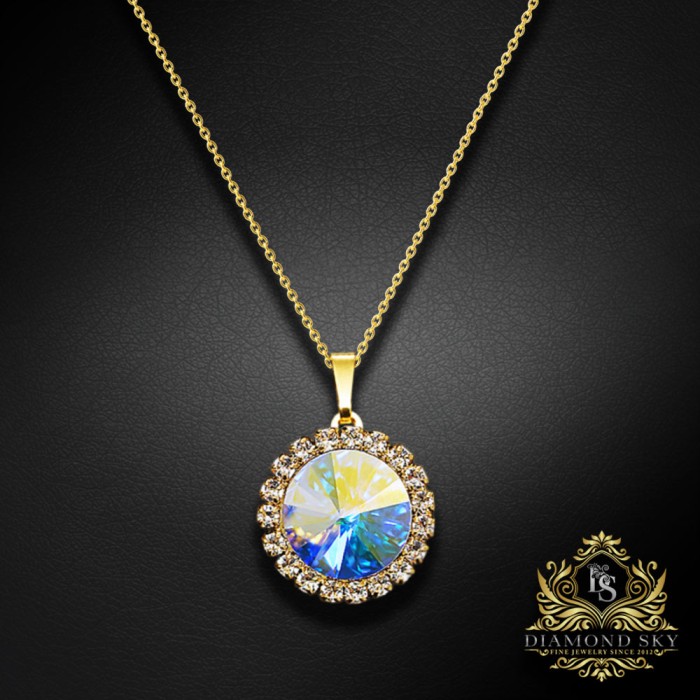 Komplekts "Klaris (Aurore Boreale)" ar Swarovski™ kristāliem