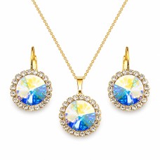 Komplekts sievietēm „Clarice (Aurora Borealis)“ ar Swarovski® kristāliem