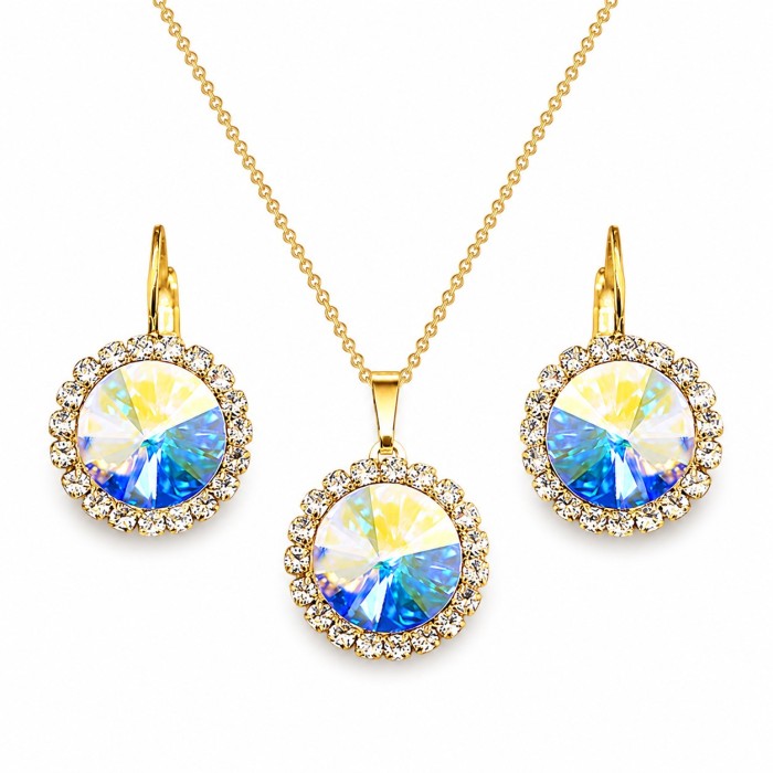 Komplekts sievietēm „Clarice (Aurora Borealis)“ ar Swarovski® kristāliem