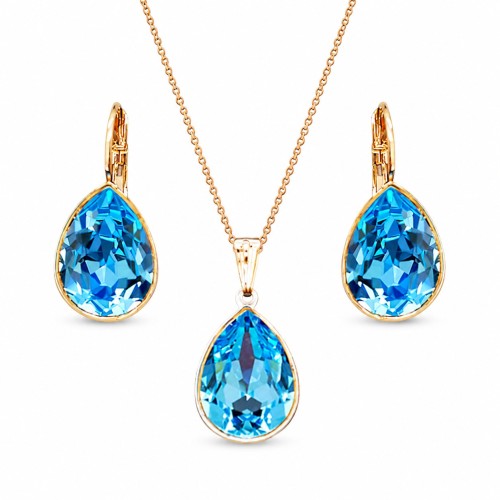 Komplekts „Kristāla Lāse II (Aquamarine Blue)“