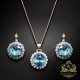 Komplekts "Apžilbinošs Spīdums III (Aquamarine Blue)" ar Swarovski™ kristāliem