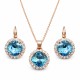 Komplekts „Apžilbinošs Spīdums III (Aquamarine Blue)“ ar Swarovski® kristāliem
