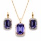 Komplekts „Lurdes (Tanzanite)“ ar Swarovski® kristāliem