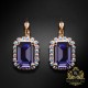 Komplekts "Lurdes (Tanzanite)" ar Swarovski™ kristāliem