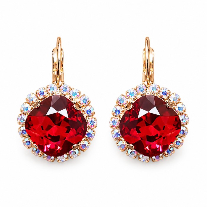 Komplekts sievietēm „Žilbinošais Mirdzums III (Scarlet)“ ar Swarovski® kristāliem