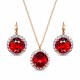 Komplekts sievietēm „Žilbinošais Mirdzums III (Scarlet)“ ar Swarovski® kristāliem