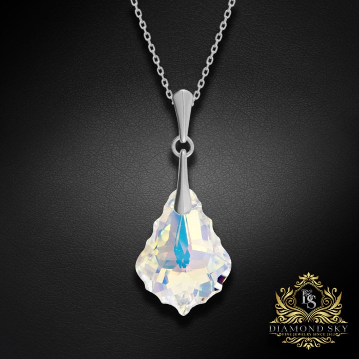 Sudraba komplekts "Baroka IV (Aurore Boreale)" ar Swarovski™ kristāliem