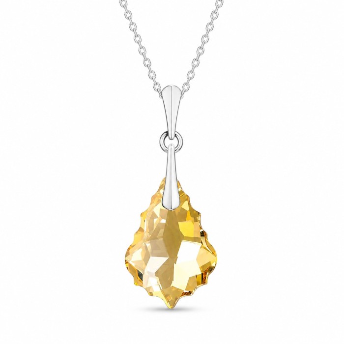 Sudraba komplekts sievietēm „Baroks IV (Golden Shadow)“ ar Swarovski® kristāliem