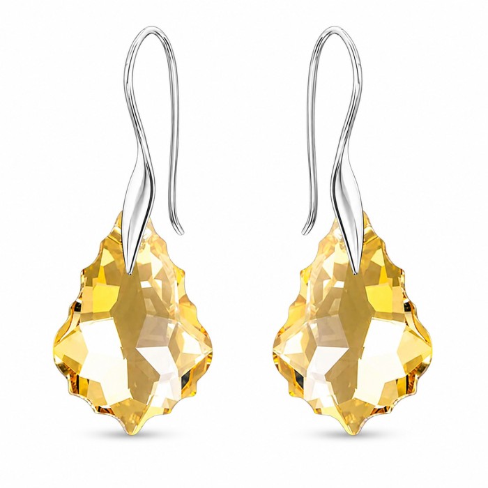 Sudraba komplekts sievietēm „Baroks IV (Golden Shadow)“ ar Swarovski® kristāliem
