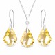 Sudraba komplekts sievietēm „Baroks IV (Golden Shadow)“ ar Swarovski® kristāliem