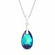 Sudraba komplekts „Baroka (Bermuda Blue)“ ar Swarovski® kristāliem