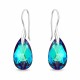 Sudraba komplekts „Baroka (Bermuda Blue)“ ar Swarovski® kristāliem