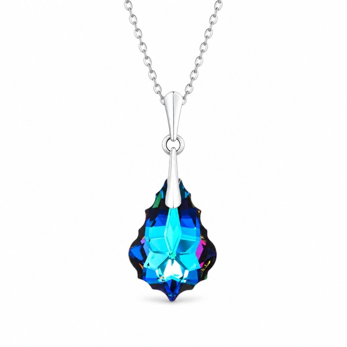 Sudraba komplekts sievietēm „Baroks IV (Meridian Blue)“ ar Swarovski® kristāliem