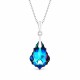 Sudraba komplekts sievietēm „Baroks IV (Meridian Blue)“ ar Swarovski® kristāliem