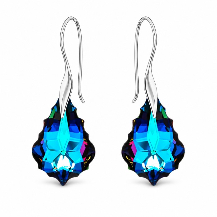 Sudraba komplekts sievietēm „Baroks IV (Meridian Blue)“ ar Swarovski® kristāliem