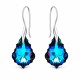 Sudraba komplekts sievietēm „Baroks IV (Meridian Blue)“ ar Swarovski® kristāliem