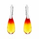 Sudraba auskari „Varavīksnes Kaskāde (Fireopal)“ ar Swarovski® kristāliem