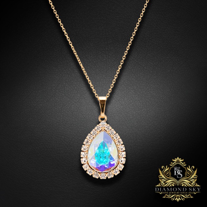 Komplekts "Debesu Piliens (Aurore Boreale)" ar Swarovski™ kristāliem