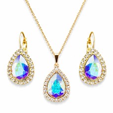 Komplekts sievietēm „Debesu Piliens (Aurora Borealis)“ ar Swarovski® kristāliem